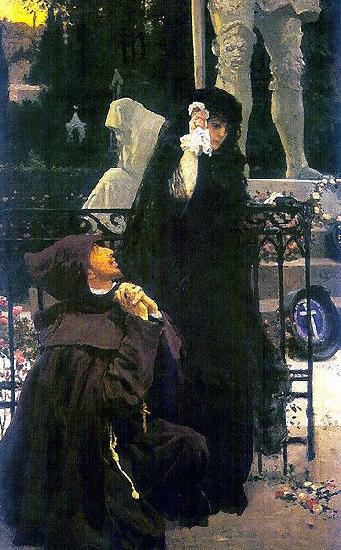 Ilya Repin The Stone Guest. Don Juan and Dona Ana. oil painting picture